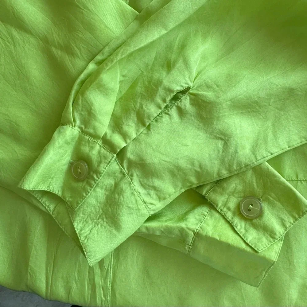 COPY - Diane Von Furstenburg Vintage Silk Long Sleeve Button Down Shirt Womens … - Picture 6 of 11
